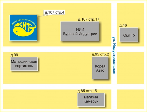 Схема проезда в ТК "КИТ" в г. Нижневартовск