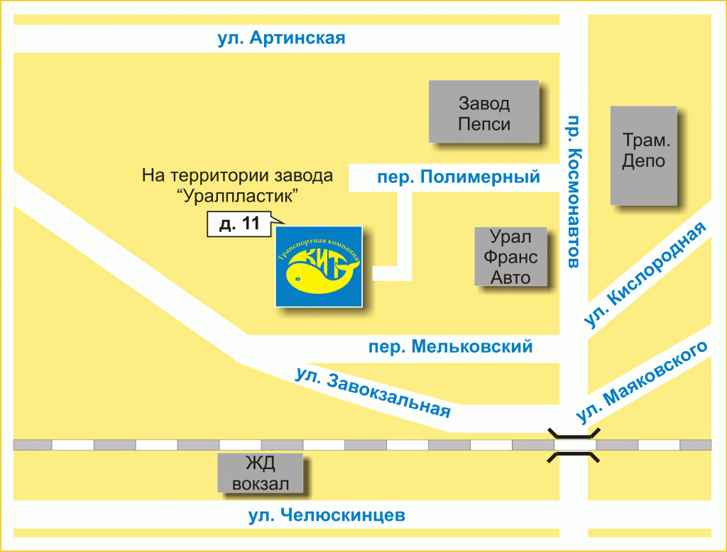 Схема проезда до ТК "КИТ" в г. Екатеринбург-Север