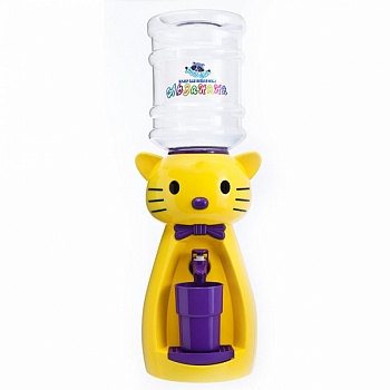 Детский кулер Кошка желтая с фиолетовым