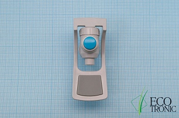 Краник для пурифайера, синий Ecotronic A (v.2) серии (внутр.резьба, нажим "кружкой", цвет серый)